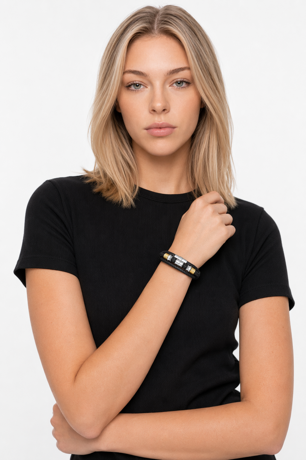Braided Charm Bracelet Made from Vegan Leather 13