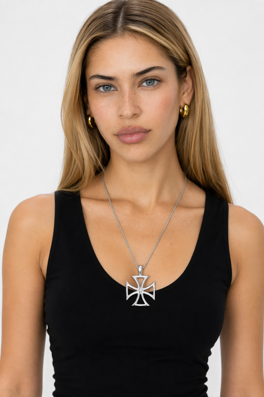 Cross Charm Pendant for Necklace Silver