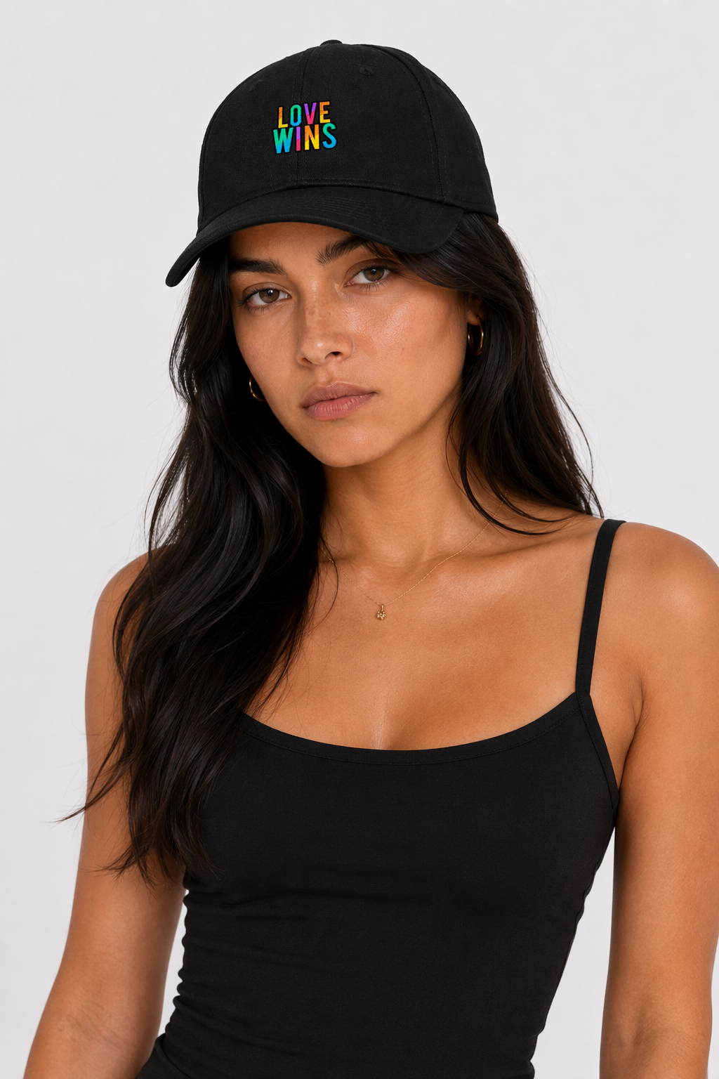 Unisex Twill Cap - Rainbow Love Triumphs Black