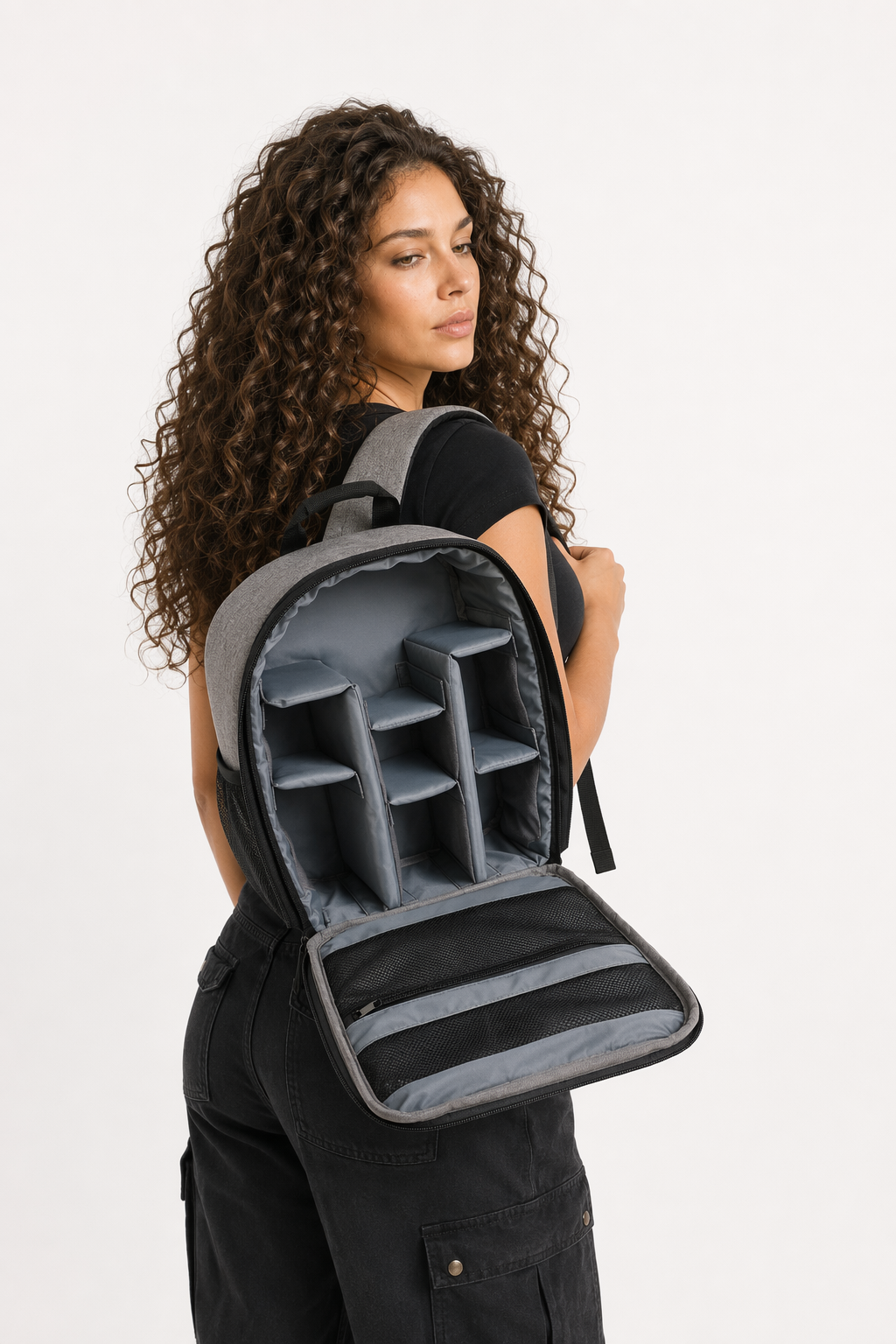 Waterproof Camera Backpack for Convenient Portability GRAY