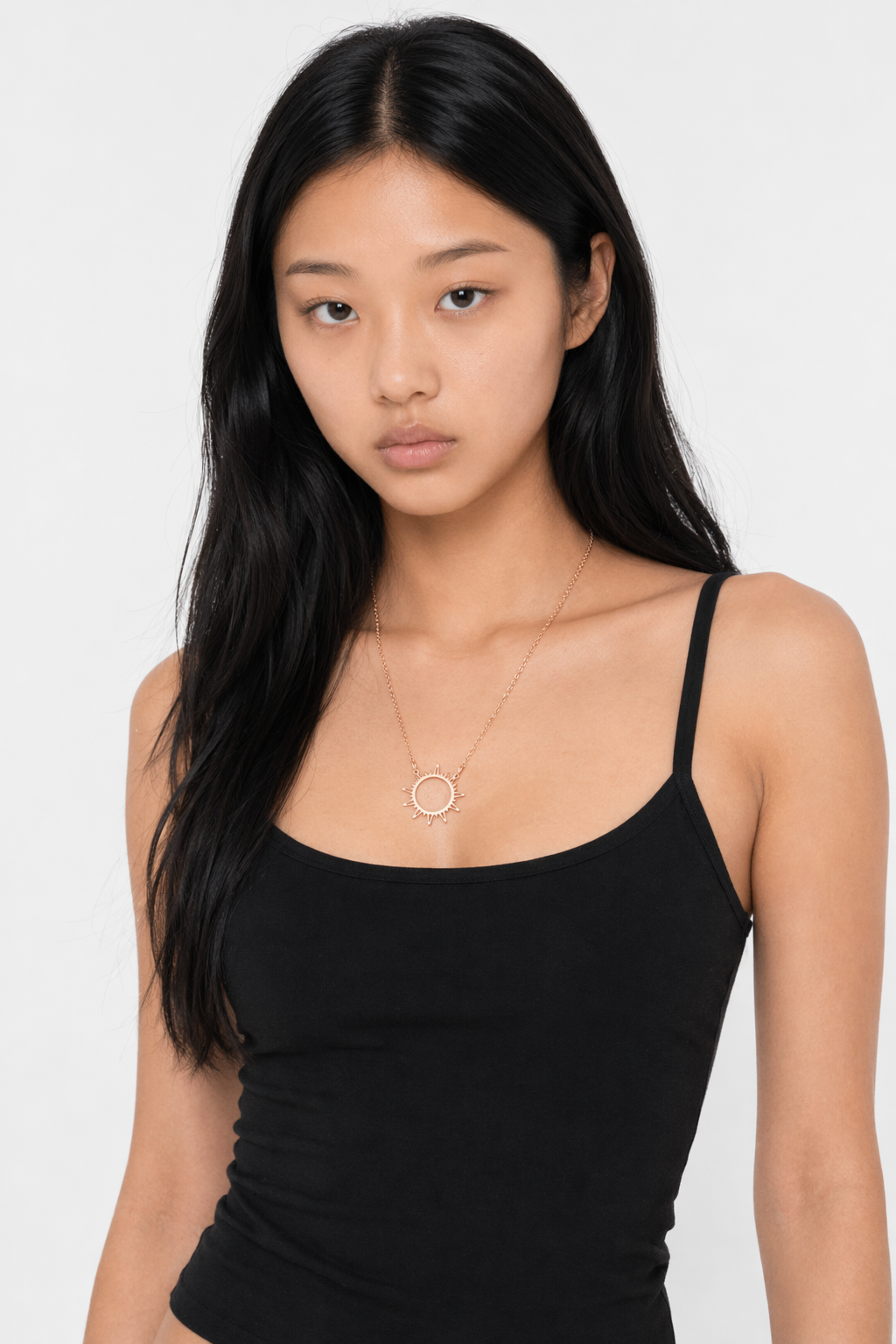 Sunlit Pendant Necklace Rose Gold