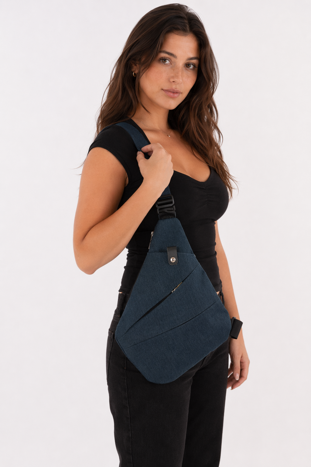 Spacious sholder bag Navy