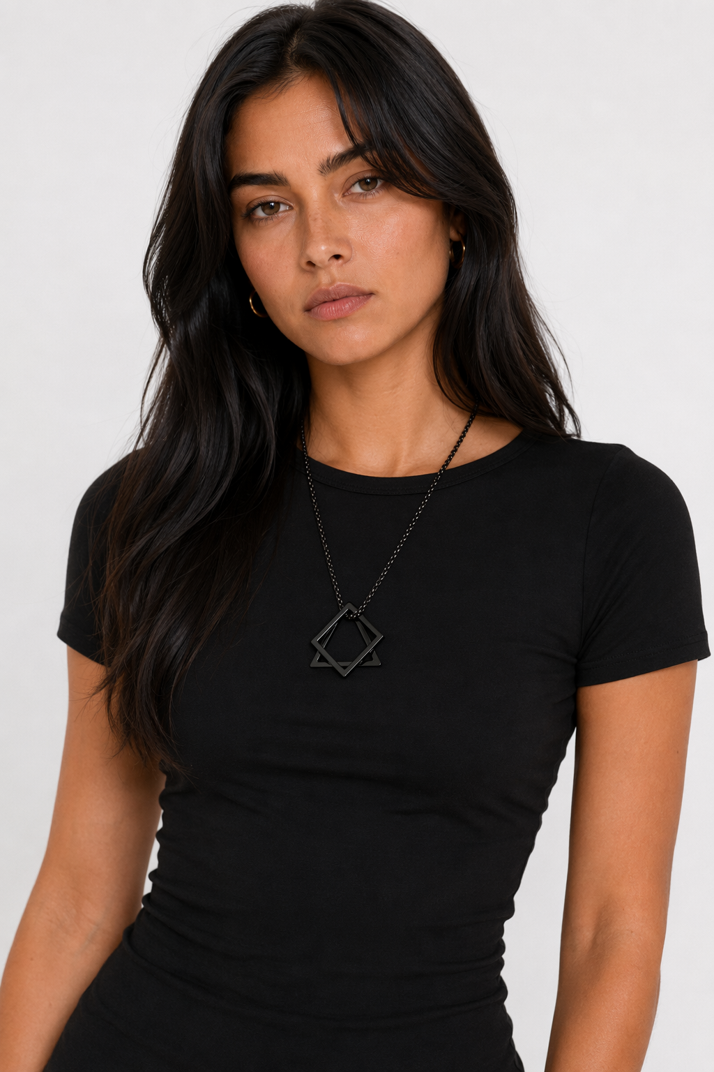Triangle and Square Geometric Necklace 4