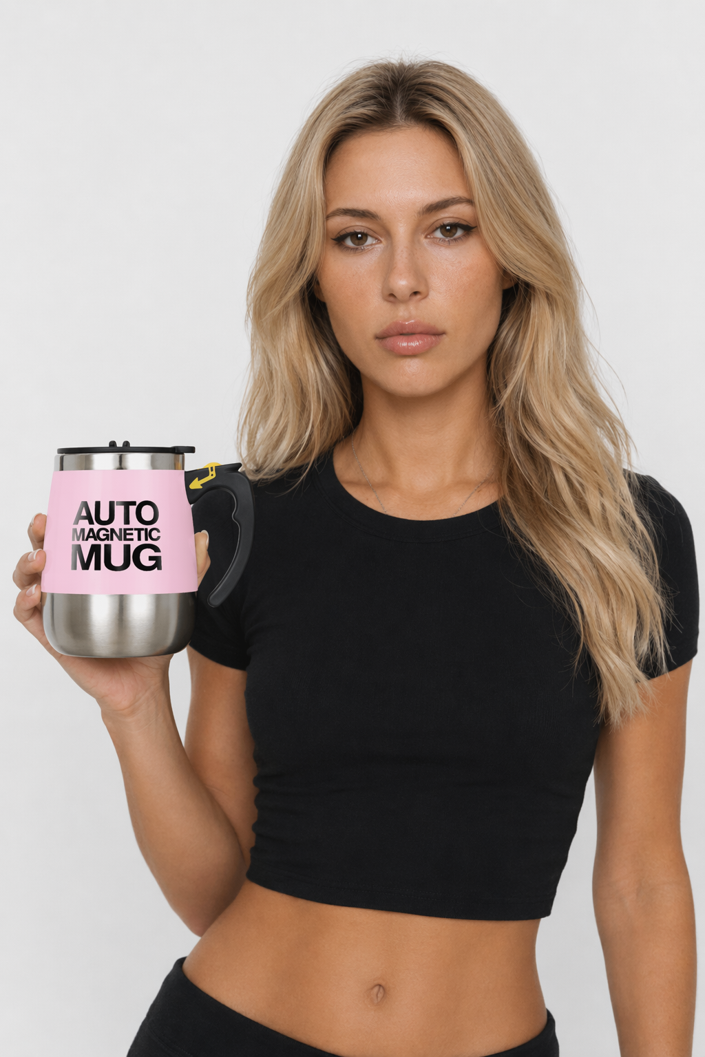 Automatic Self-Stirring USB Coffee Mug Rechargeable Pink