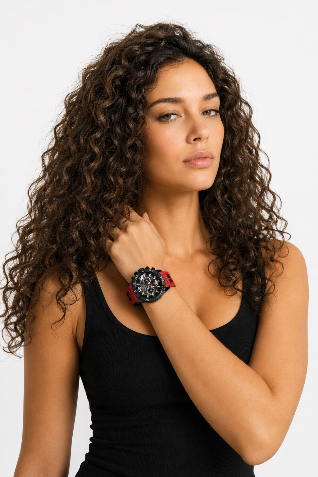 Waterproof Chronograph Watch for Men Red