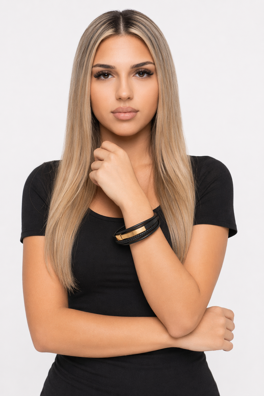 Braided Charm Bracelet Made from Vegan Leather 18