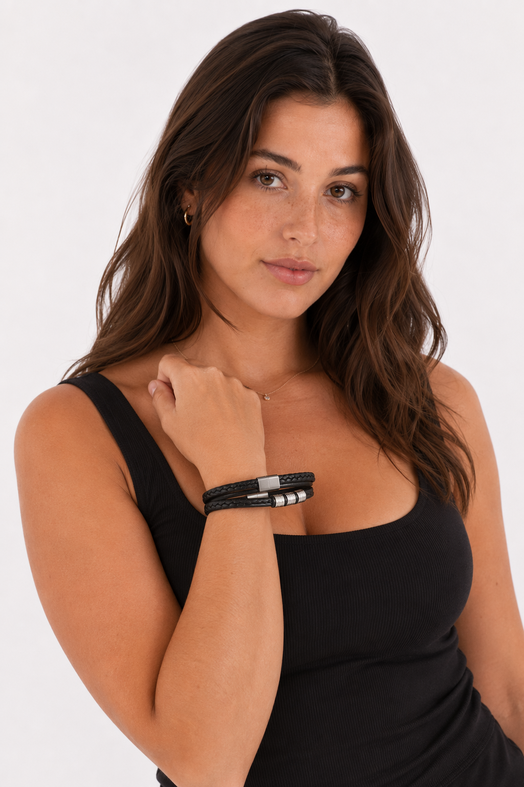Braided Charm Bracelet Made from Vegan Leather 34