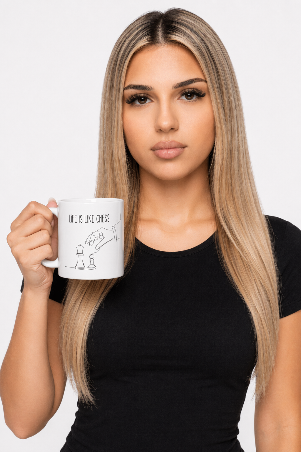 Life's Chess Game Ceramic Mug for Devoted Chess Enthusiasts 11oz Default