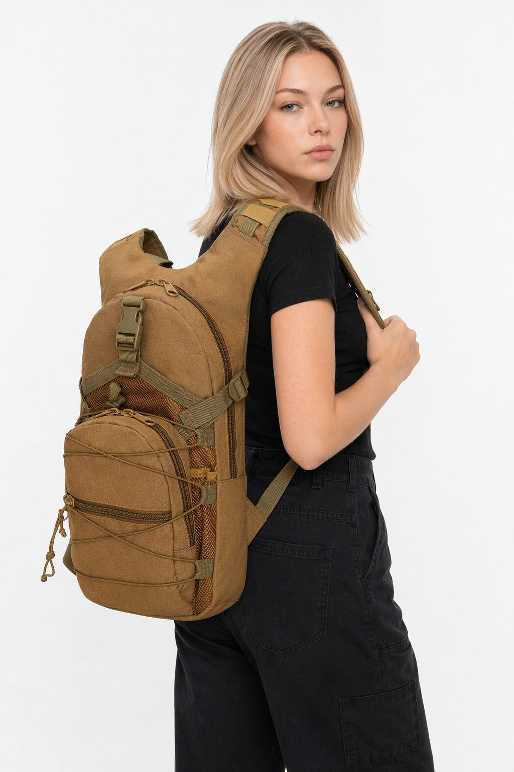 Waterproof Military Backpack for Outdoor Activities Tan