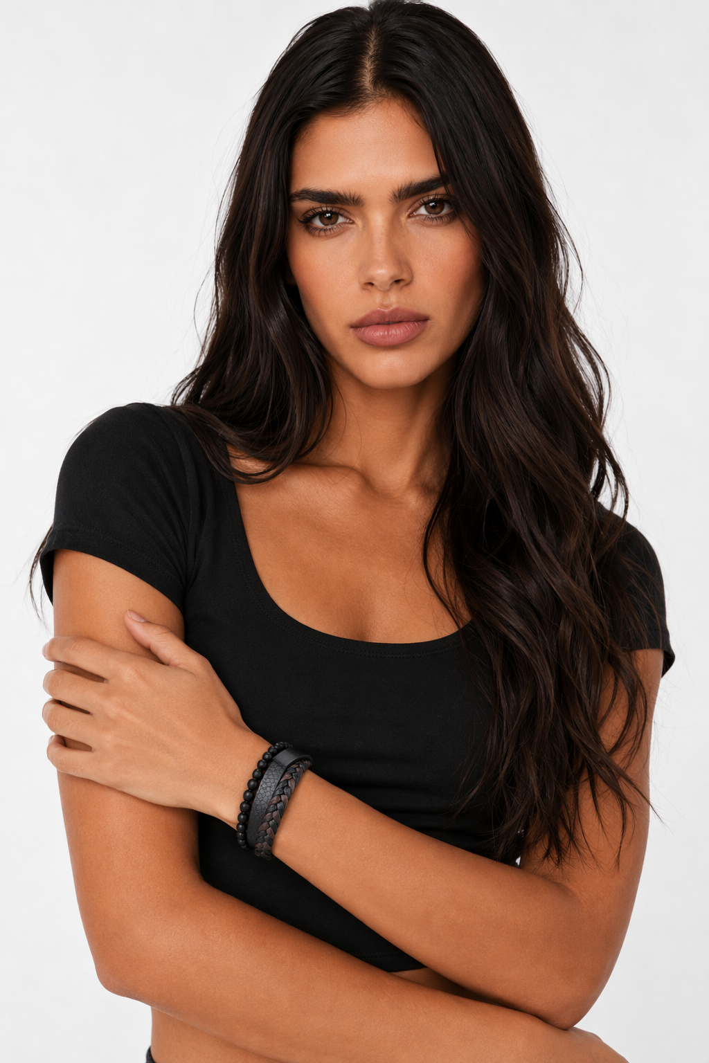 Braided Charm Bracelet Made from Vegan Leather 21