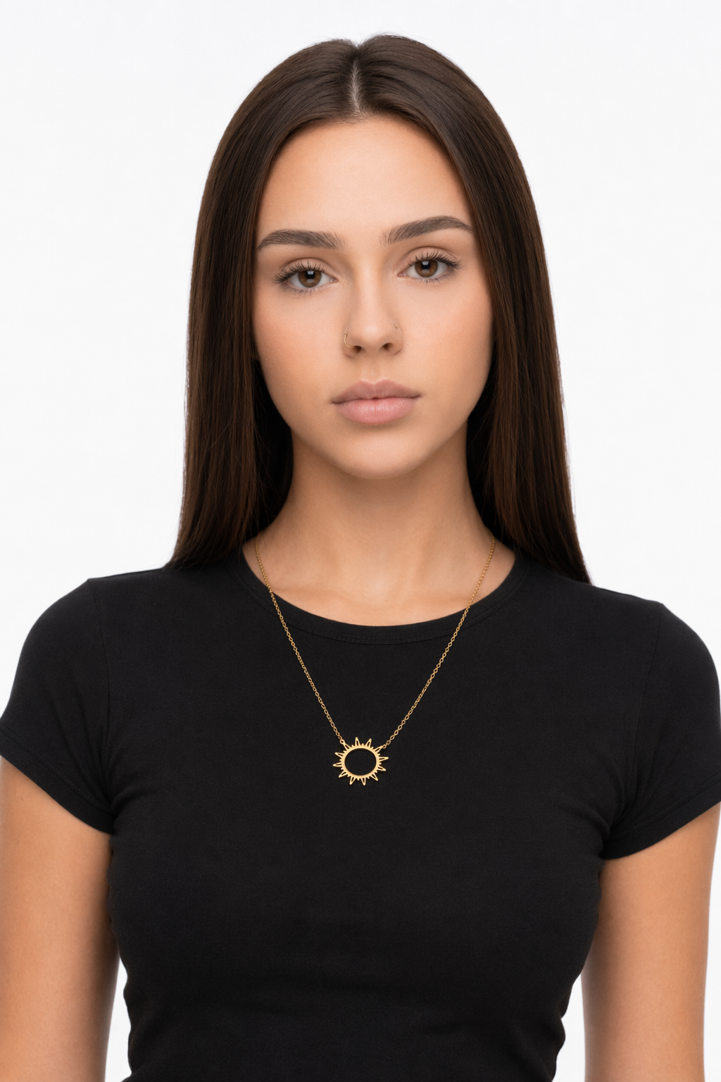 Sunlit Pendant Necklace Gold