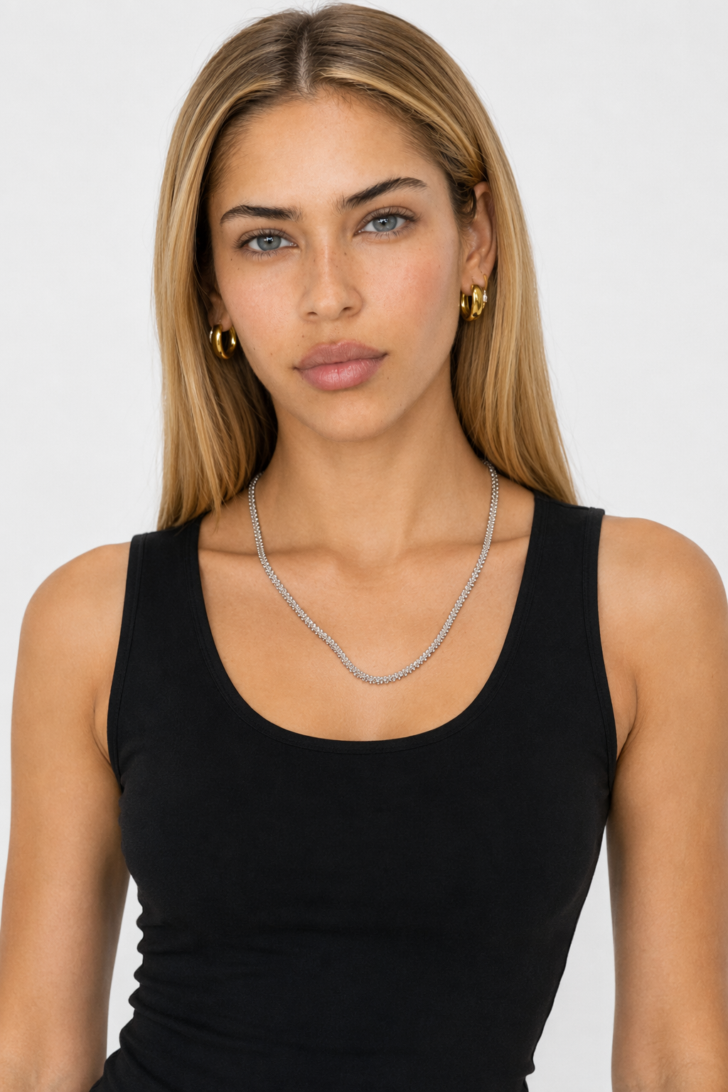 Twisted Necklace for Women Silver