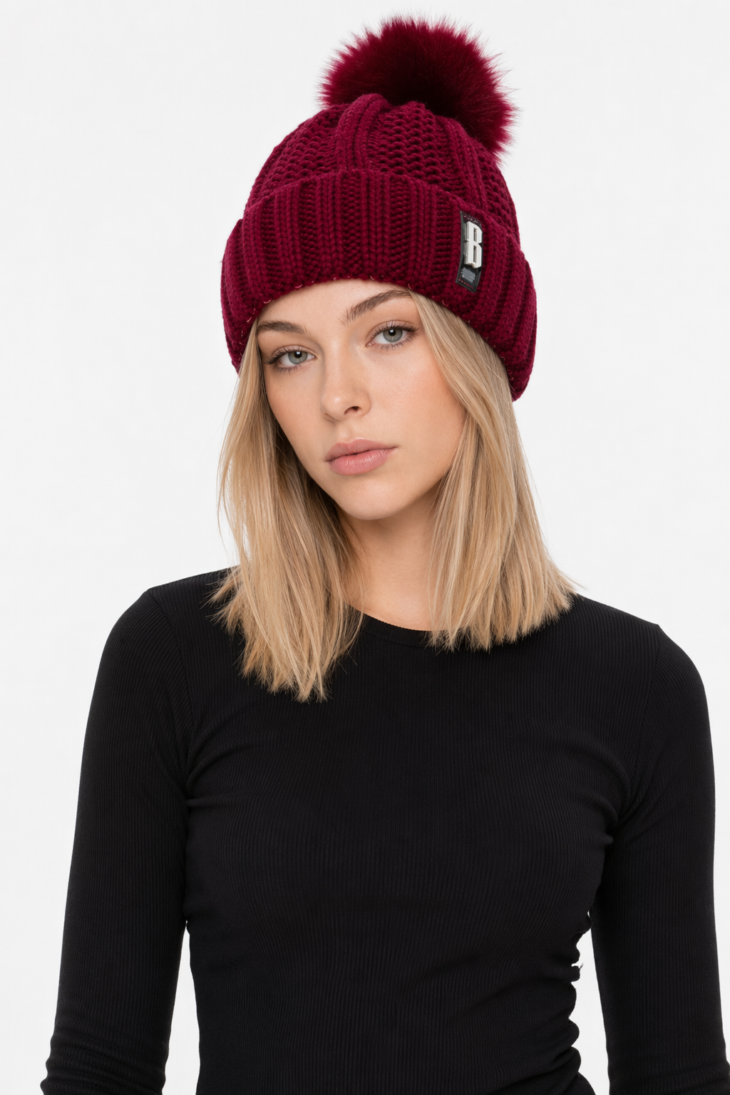 Women's Knitted Winter Beanie Wine