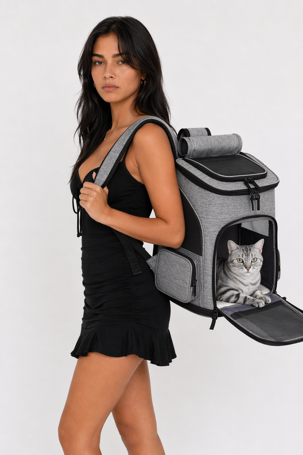 Pet Carrier Backpack with Foldable Design for Comfortable Travel with Your Furry Friend Default