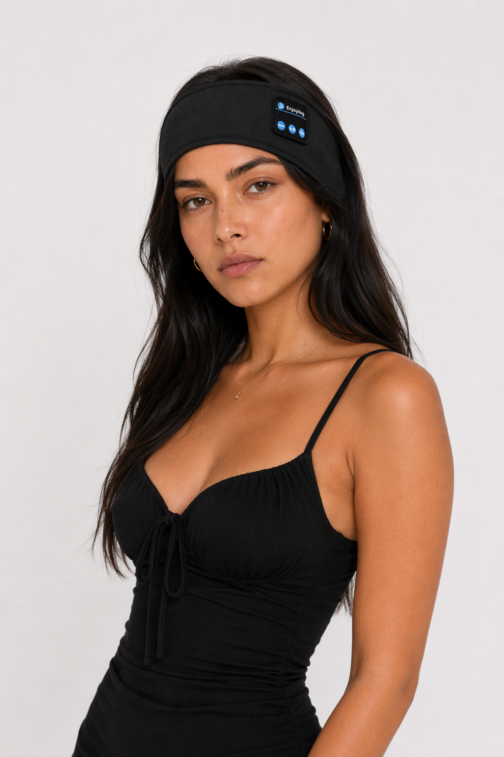 Comfortable Headband Sleep Headphones with Speakers black