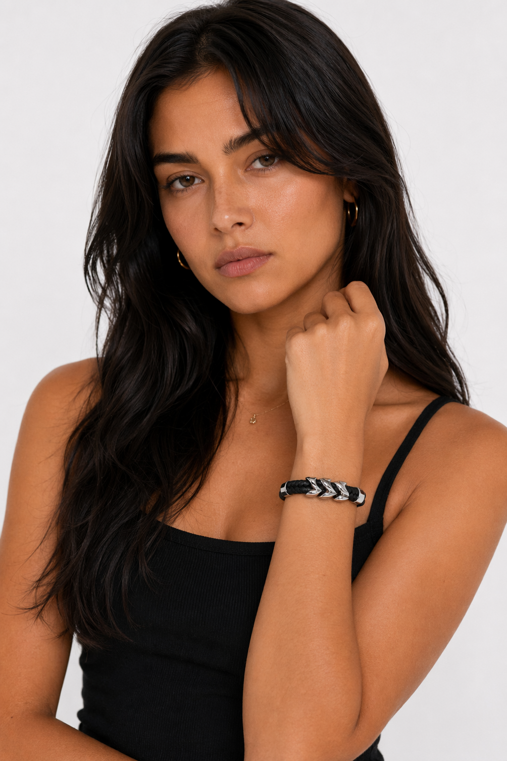 Braided Charm Bracelet Made from Vegan Leather 26