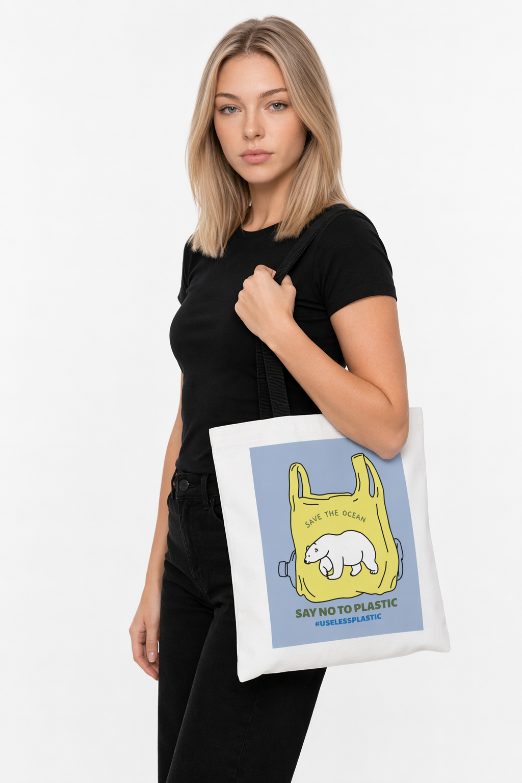 Medium Shopper Tote Bag - Polar Bear Edition for Environmental Conservation Default