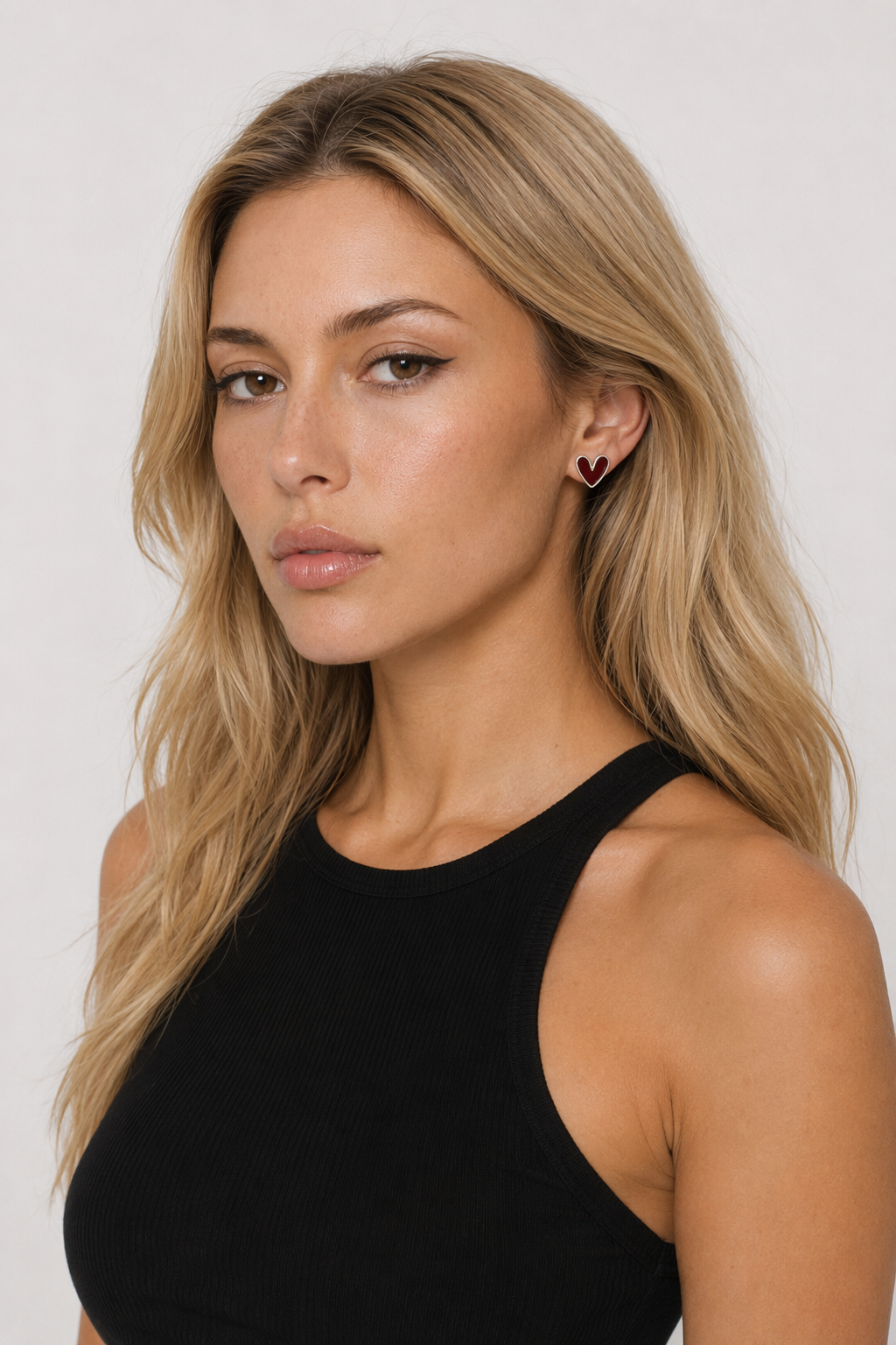 Korean Fashion Heart-Shaped Hoop Earrings 9