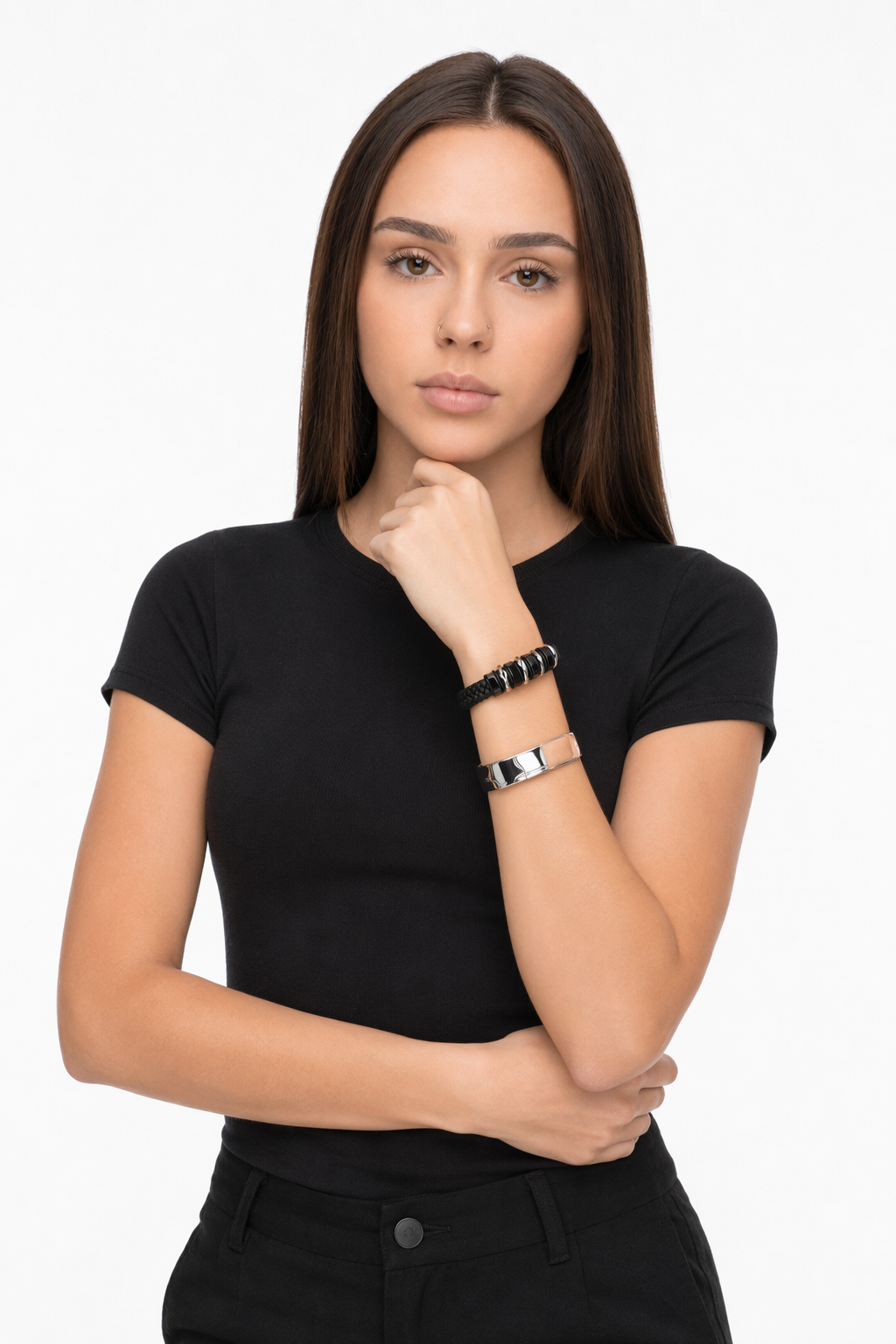 Braided Charm Bracelet Made from Vegan Leather 17