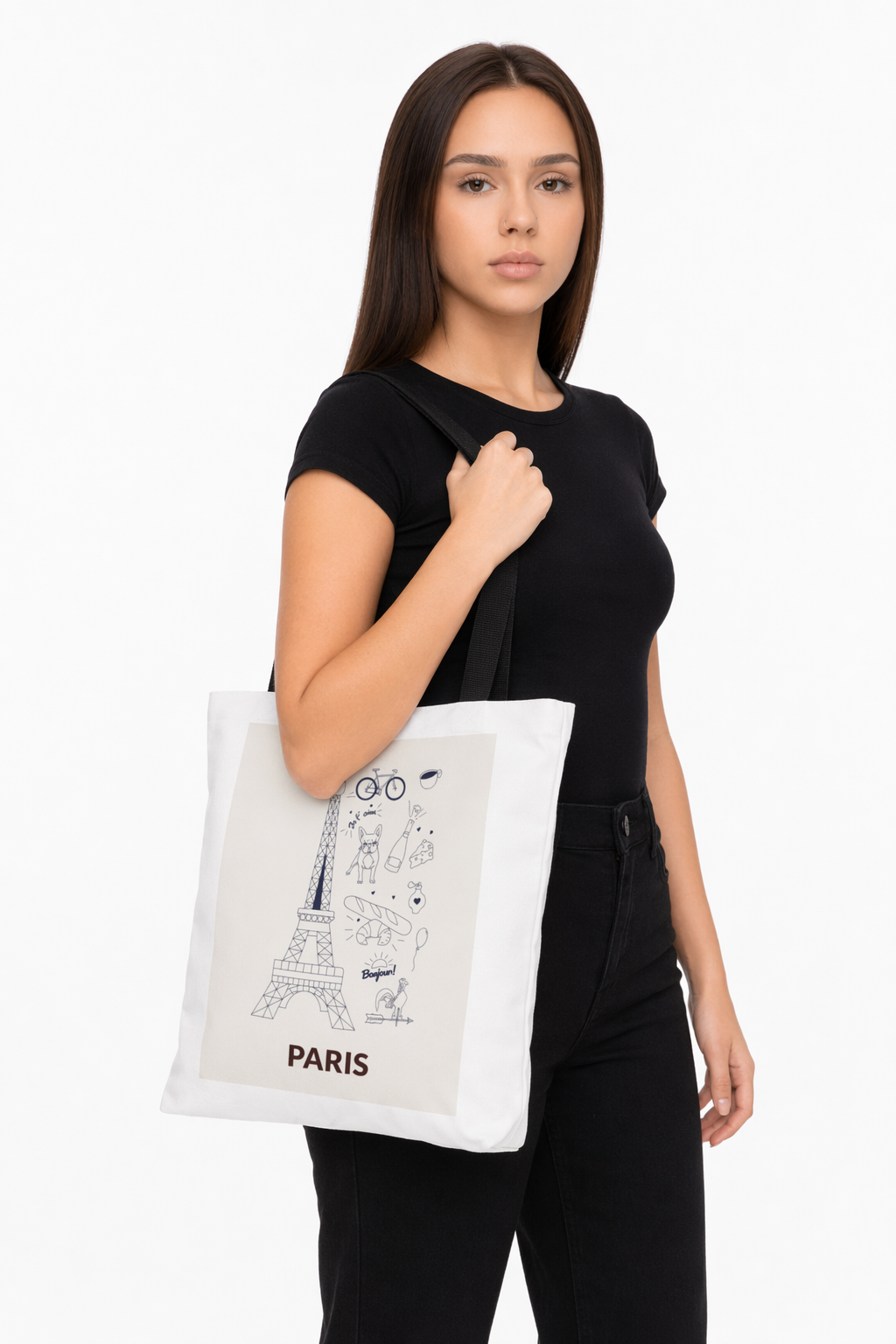 Everyday Shopper Tote Bag Medium - Symbolic Essence of PARIS Default