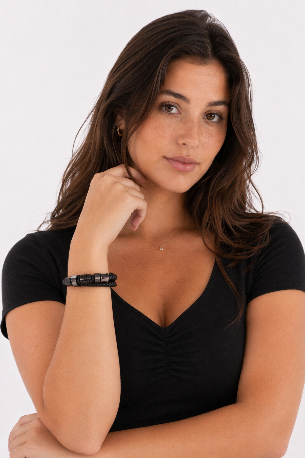 Braided Charm Bracelet Made from Vegan Leather 14