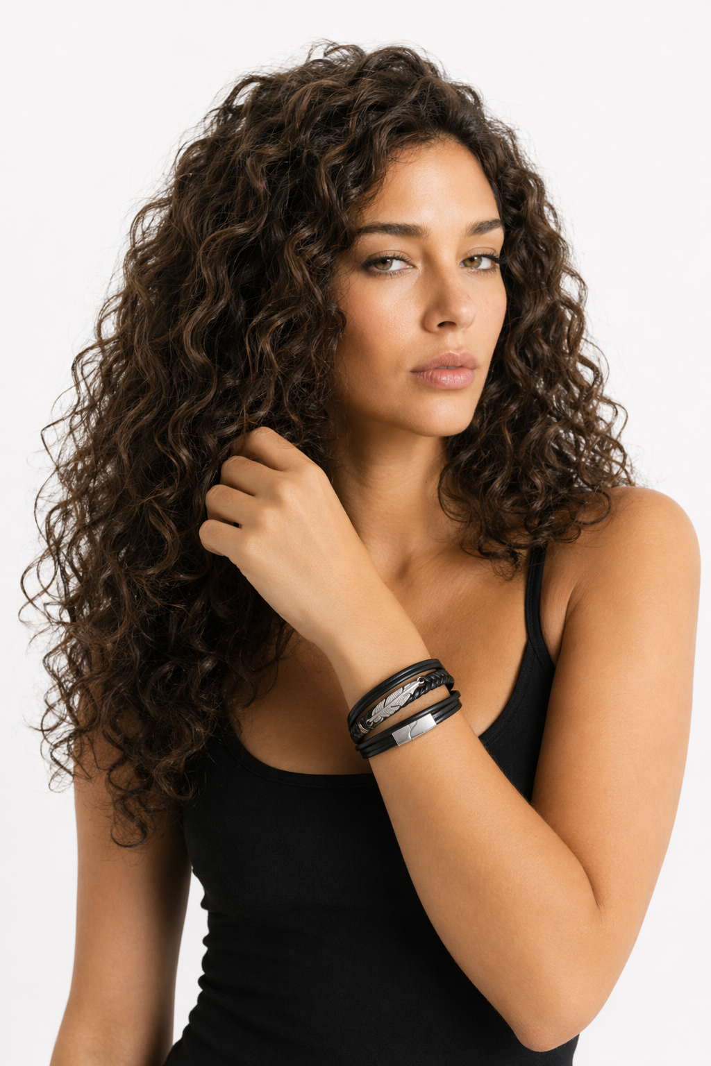 Braided Charm Bracelet Made from Vegan Leather 12