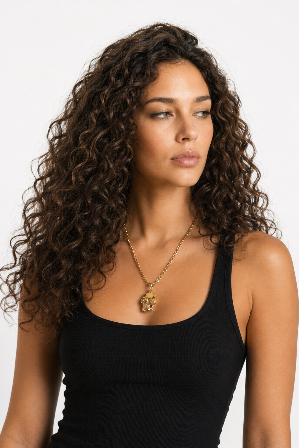 Gleaming Skeleton Pendant Gold