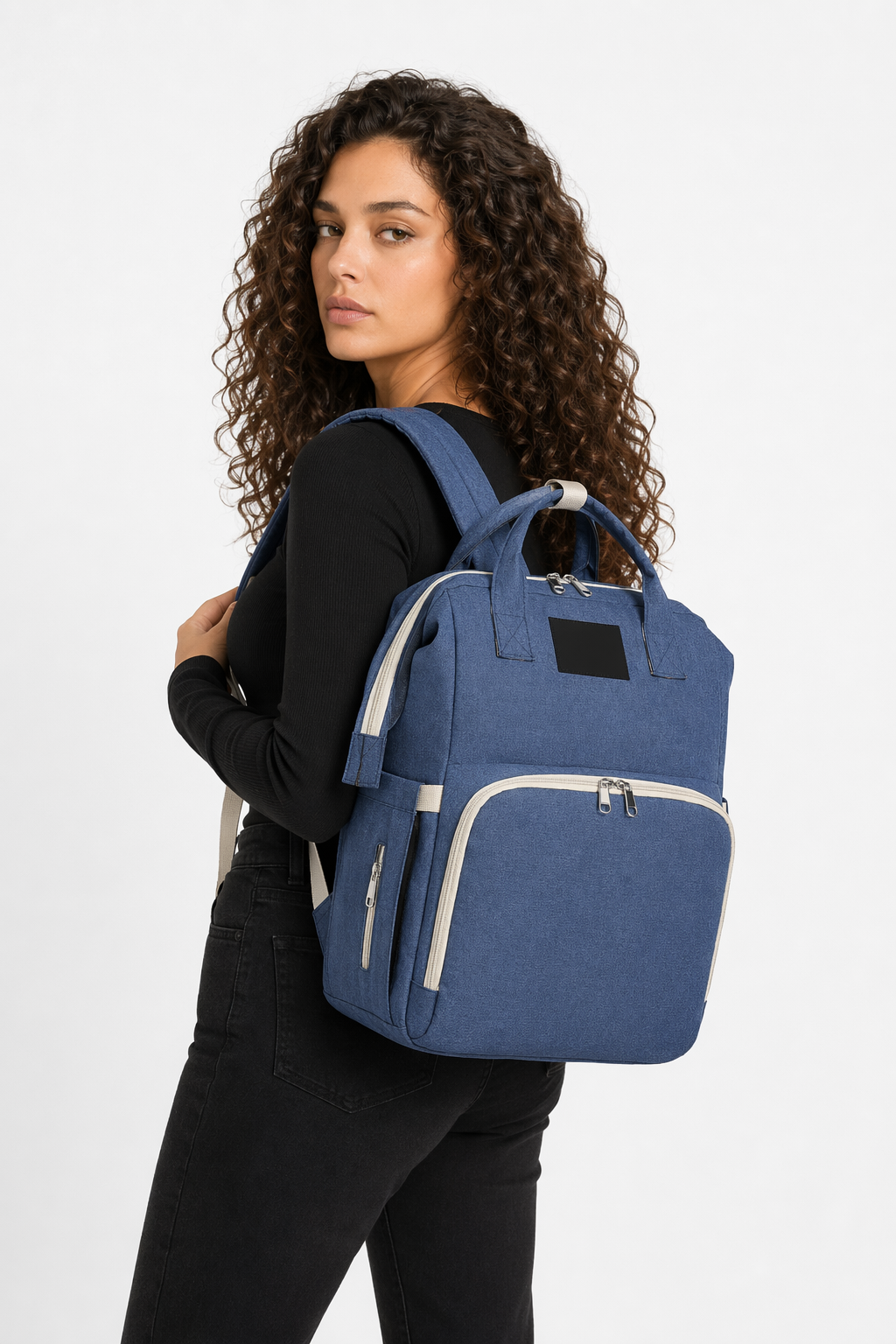 Multi-Purpose Baby Bed Stroller Bag Blue
