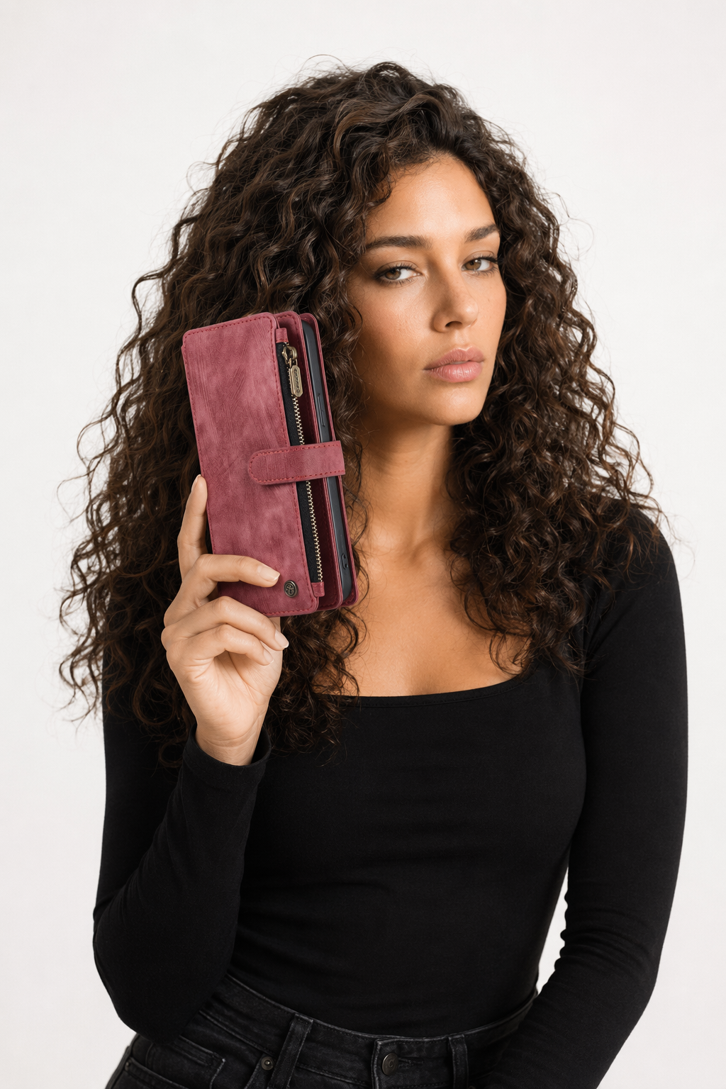 iPhone Premium Wallet Case Wine