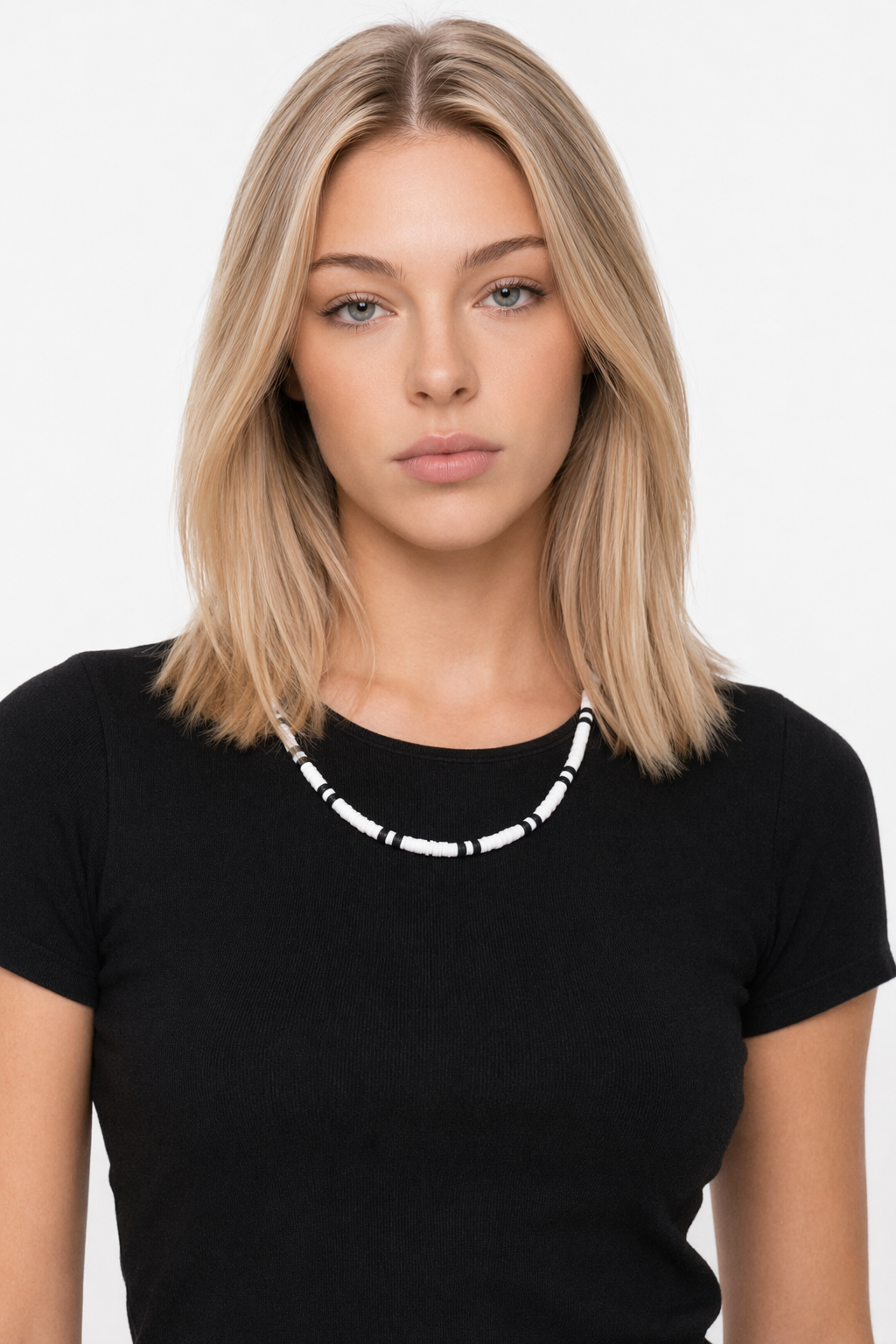 Beaded Necklace for Men Black