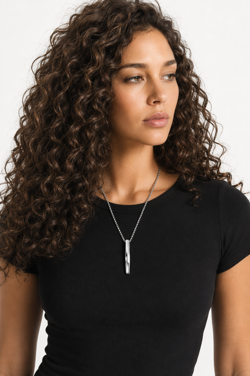 Twisted Stainless Steel Necklace Bar Default