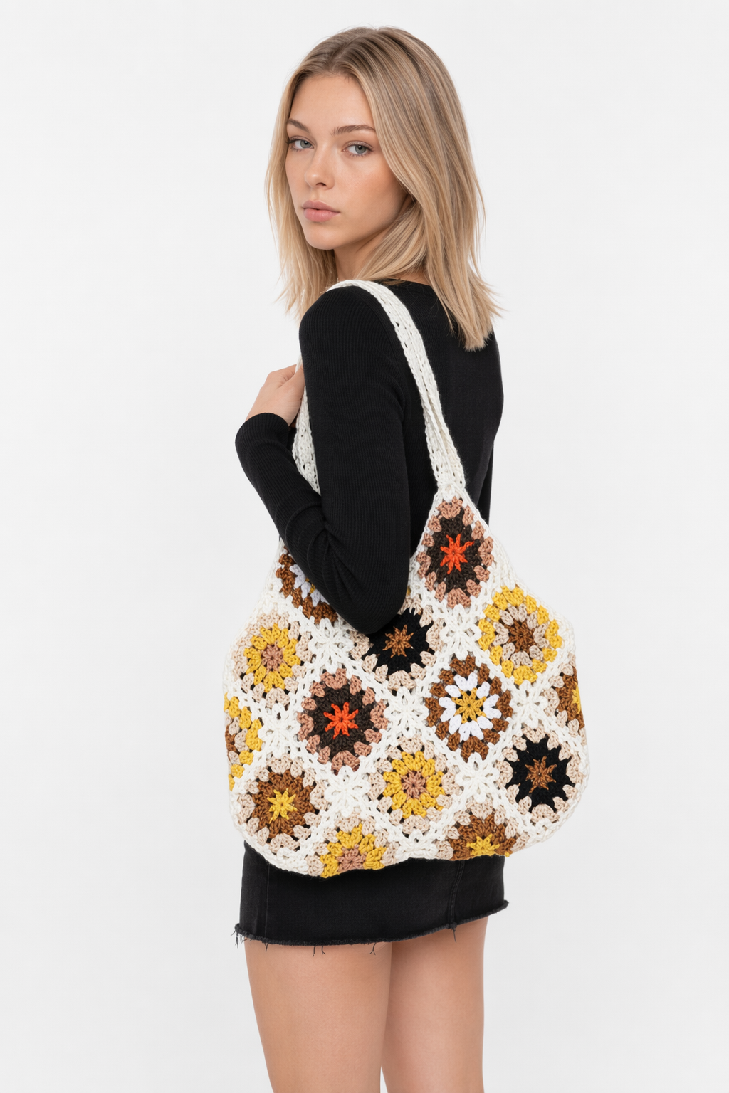 Floral Vintage Tote Bag - Outdoor Bliss White