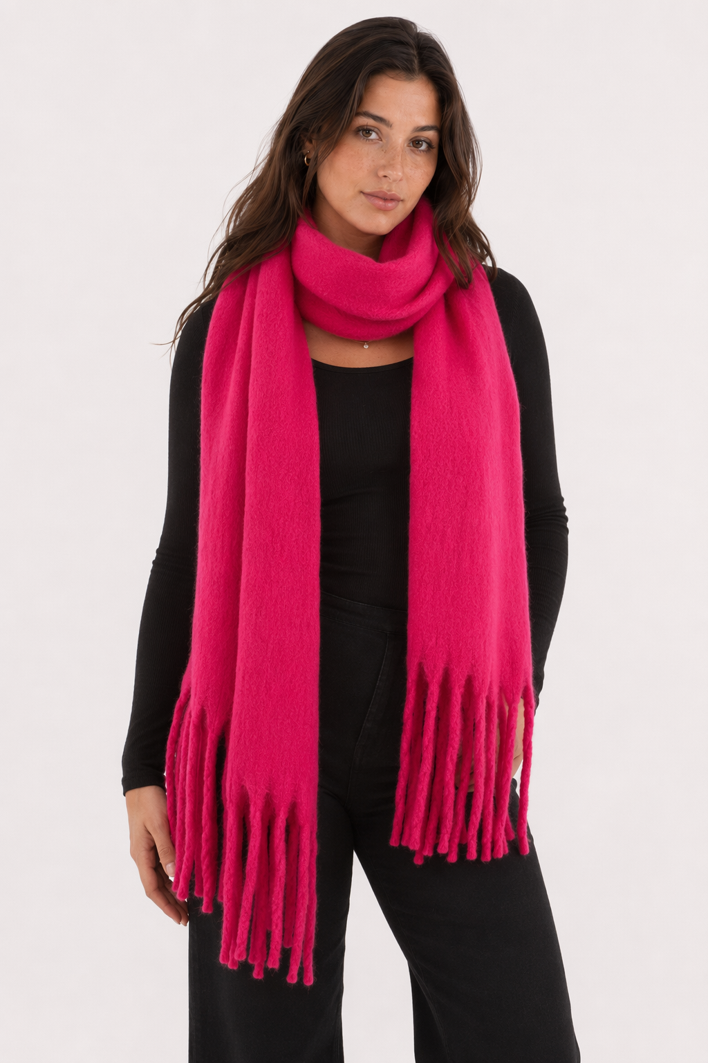 Thick and Cozy Wrap Scarf Rose