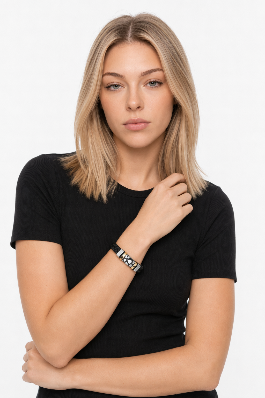 Braided Charm Bracelet Made from Vegan Leather 23
