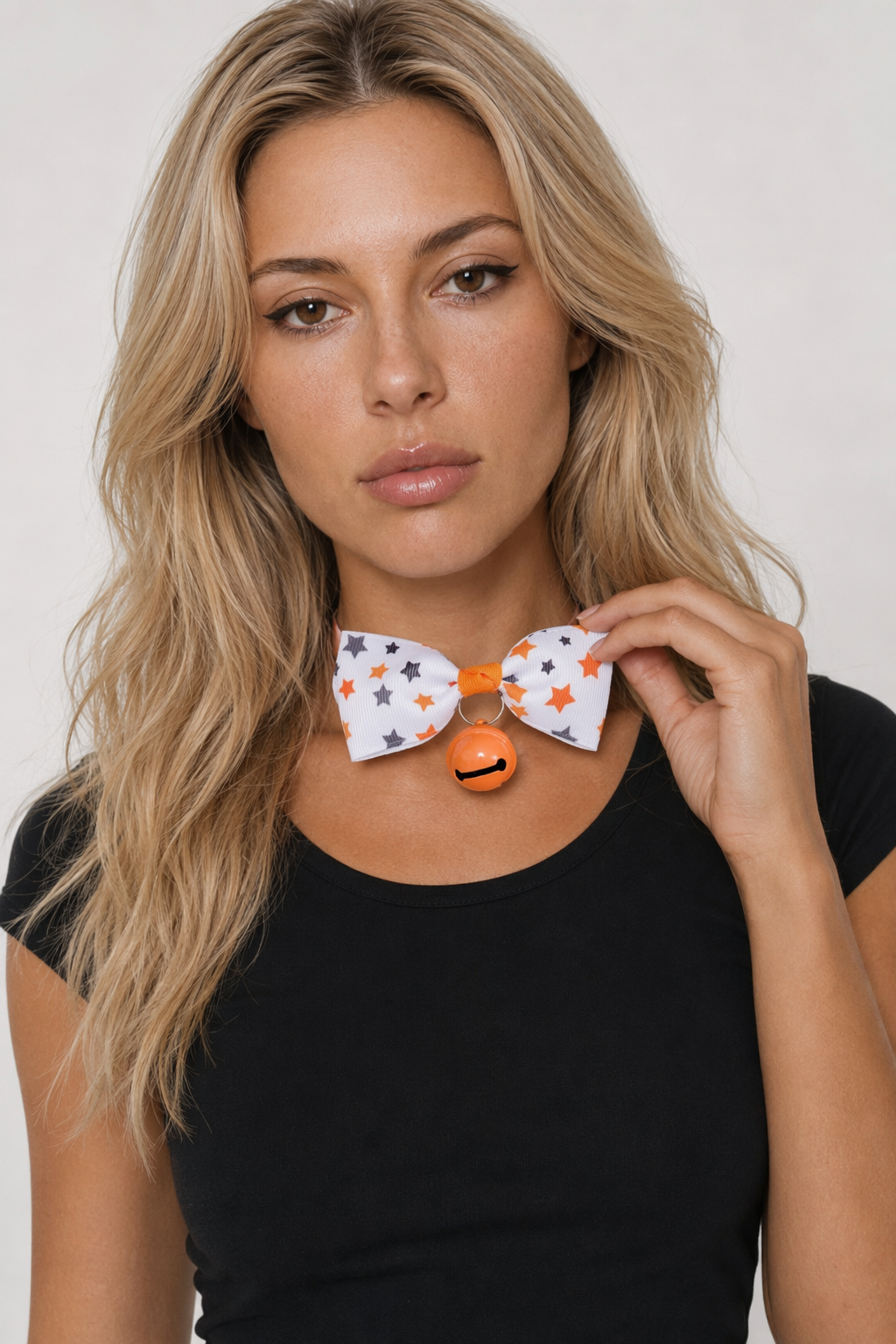 Halloween Bow Tie Collar Set for Pets White