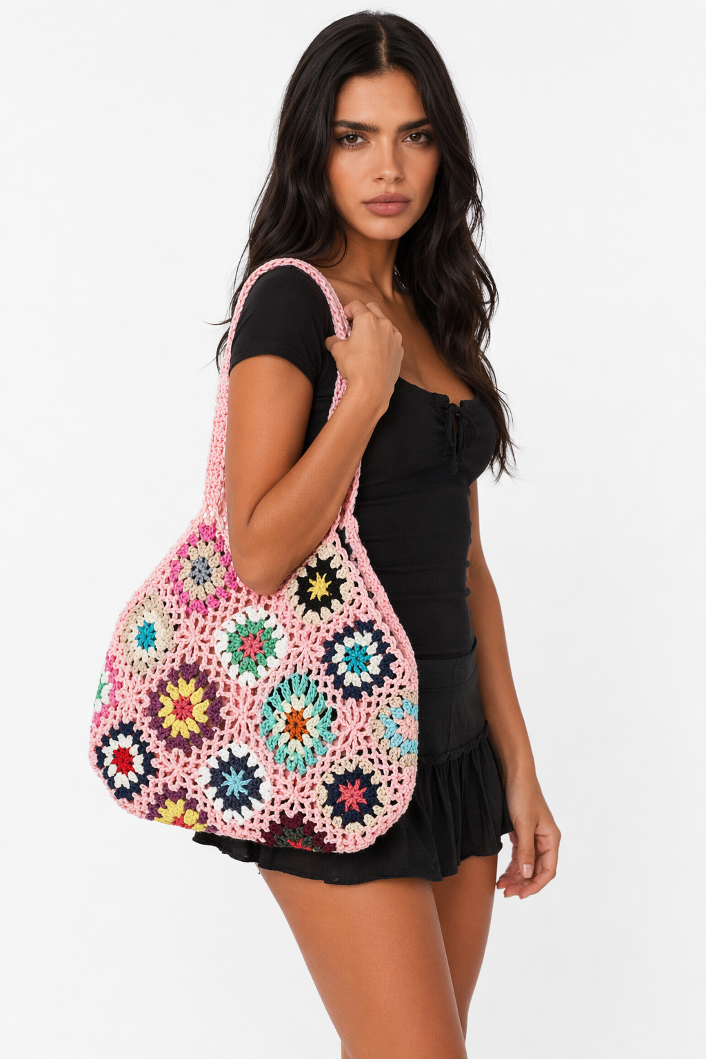 Floral Vintage Tote Bag - Outdoor Bliss Pink