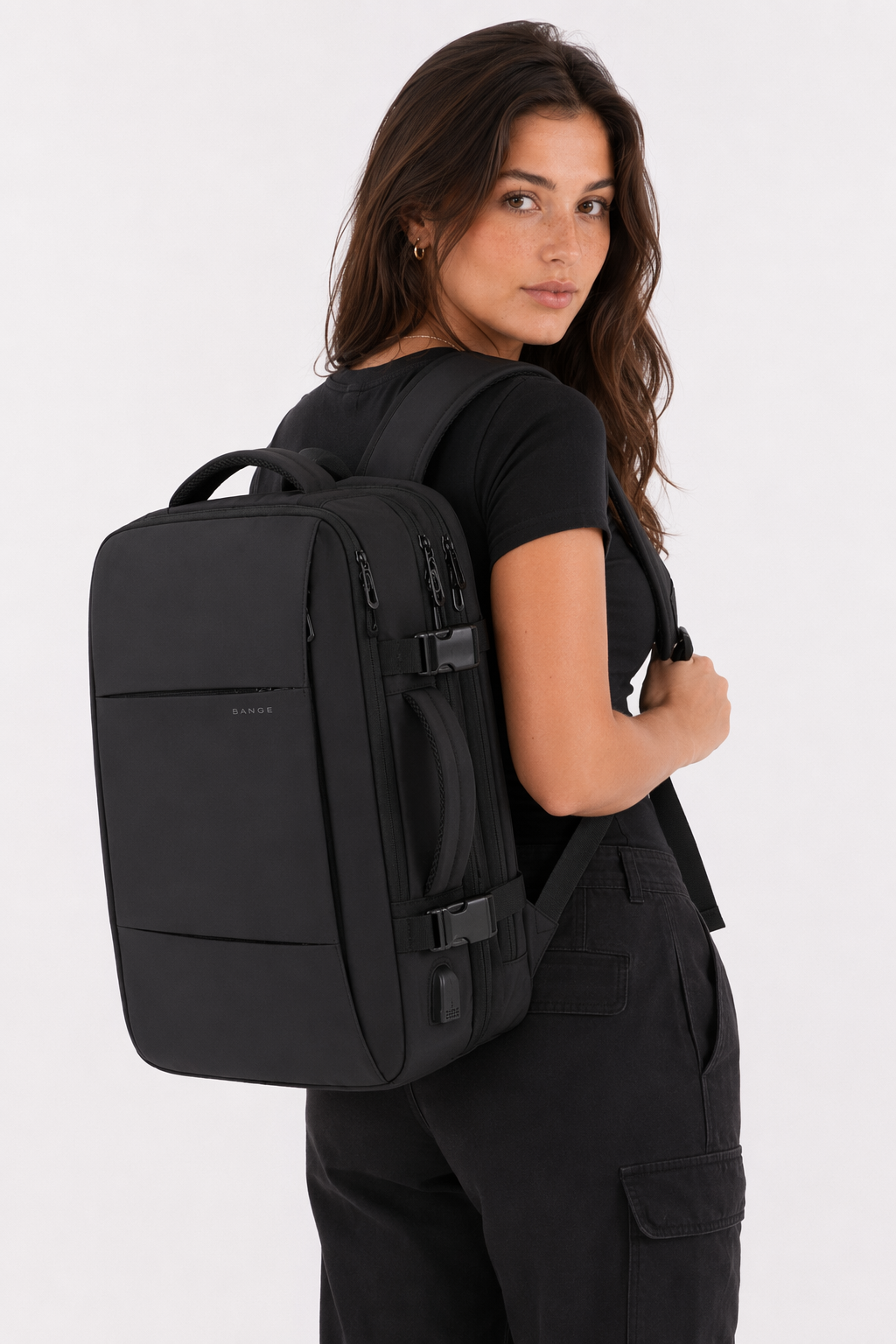 High Quality Waterproof Multilayer Backpack - 37L Capacity with Adjustable Fit Black