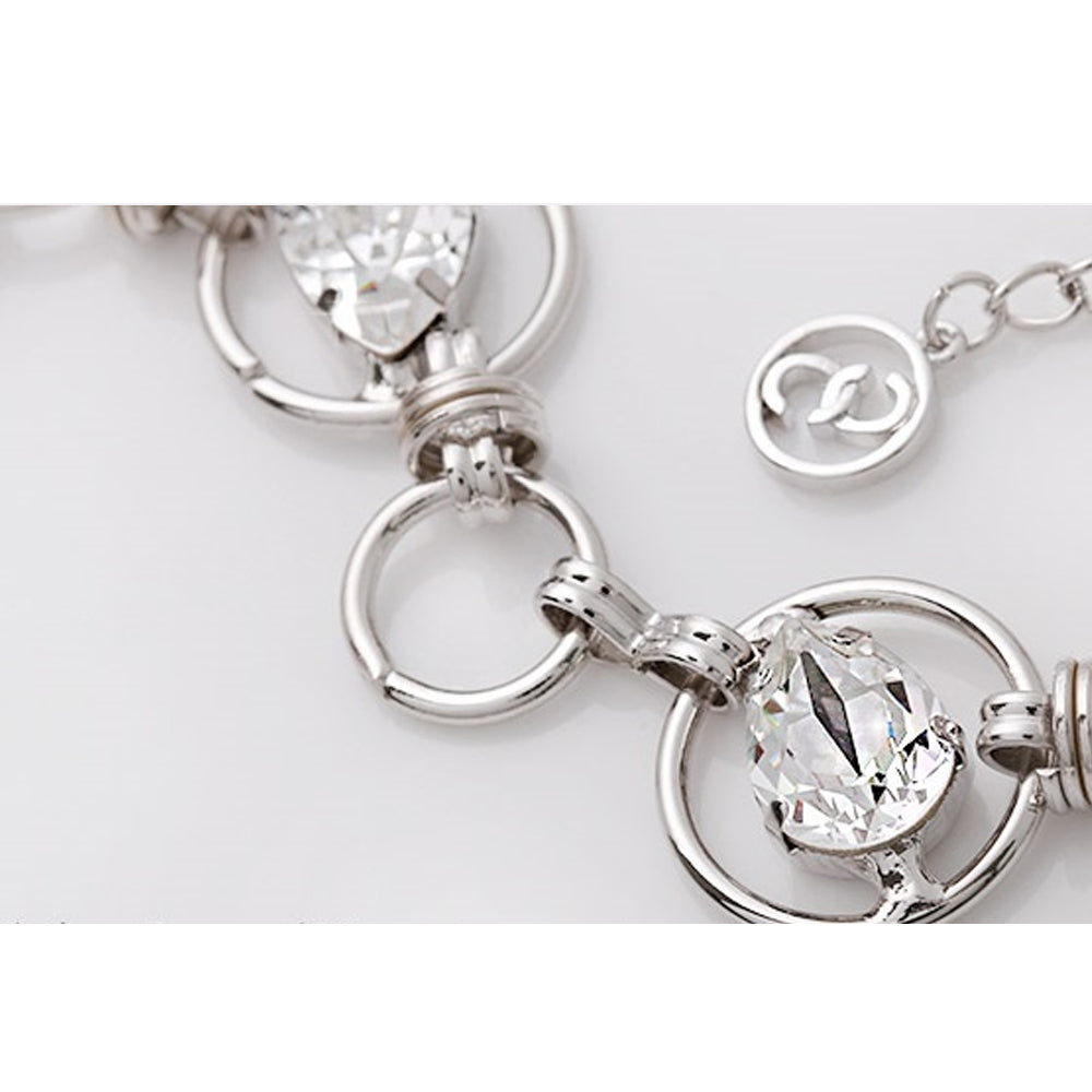 Silver Crystal Necklace by Mika