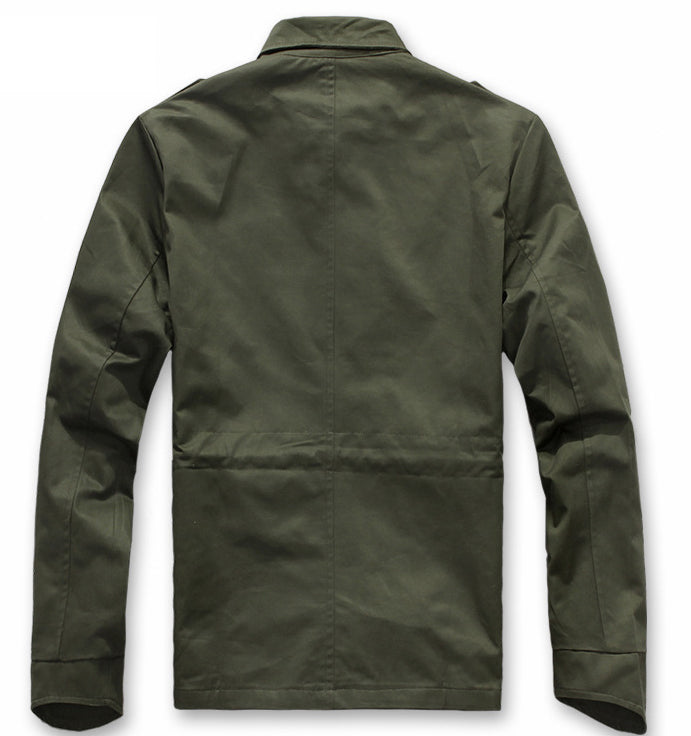 Short Parka with Stand-Up Collar for Men