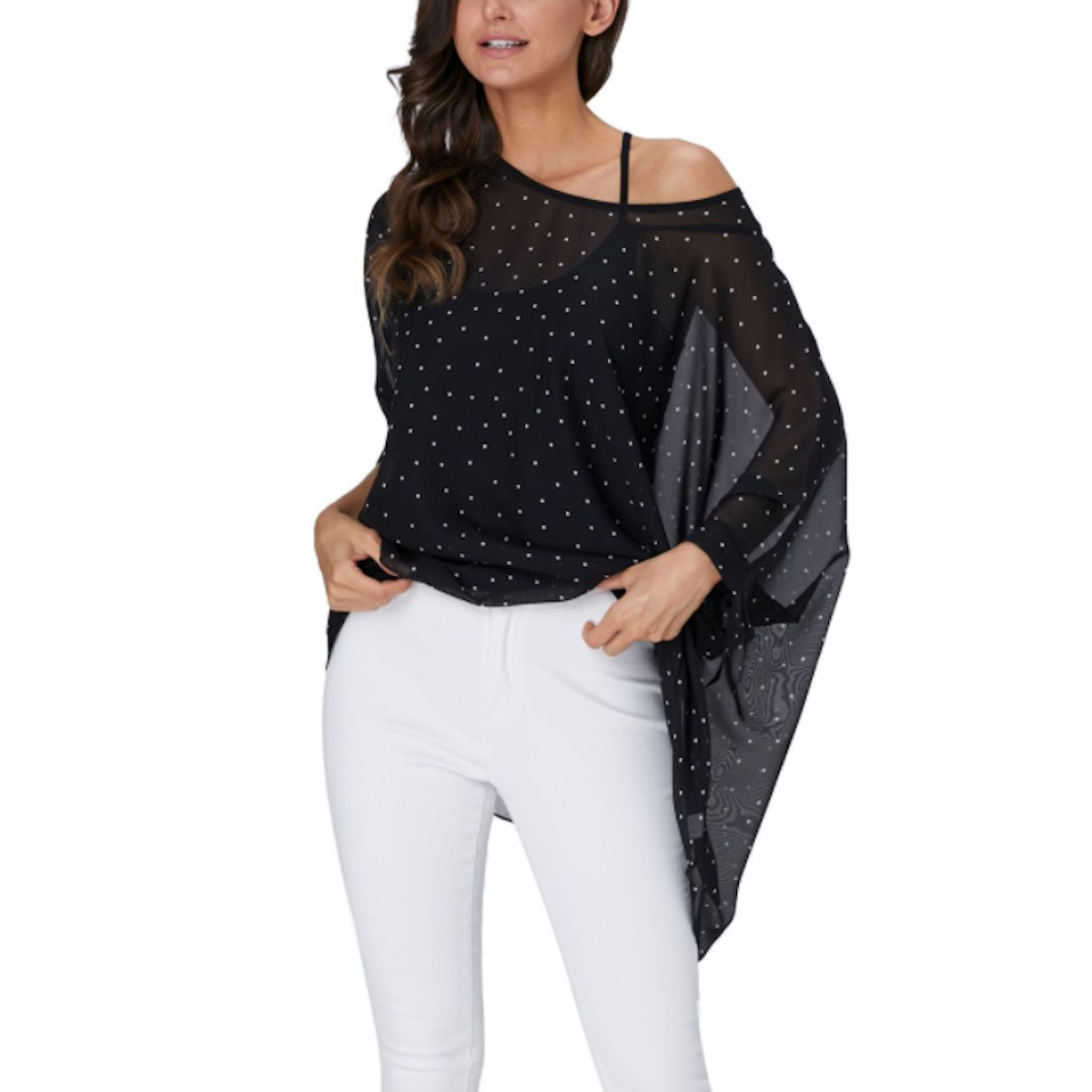 Polka Dot Chiffon Blouse for Women
