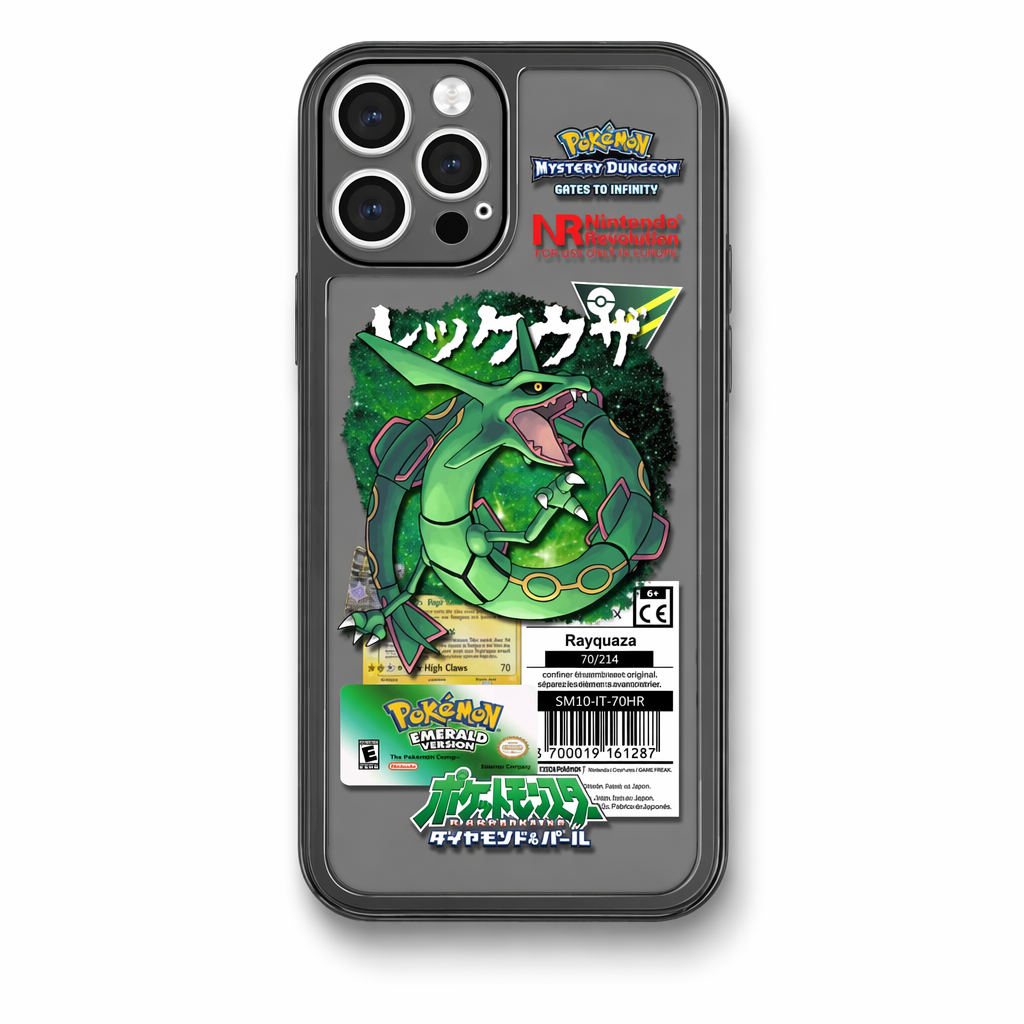 Translucent iPhone Cases with Pokemon Graphics Rayquaza