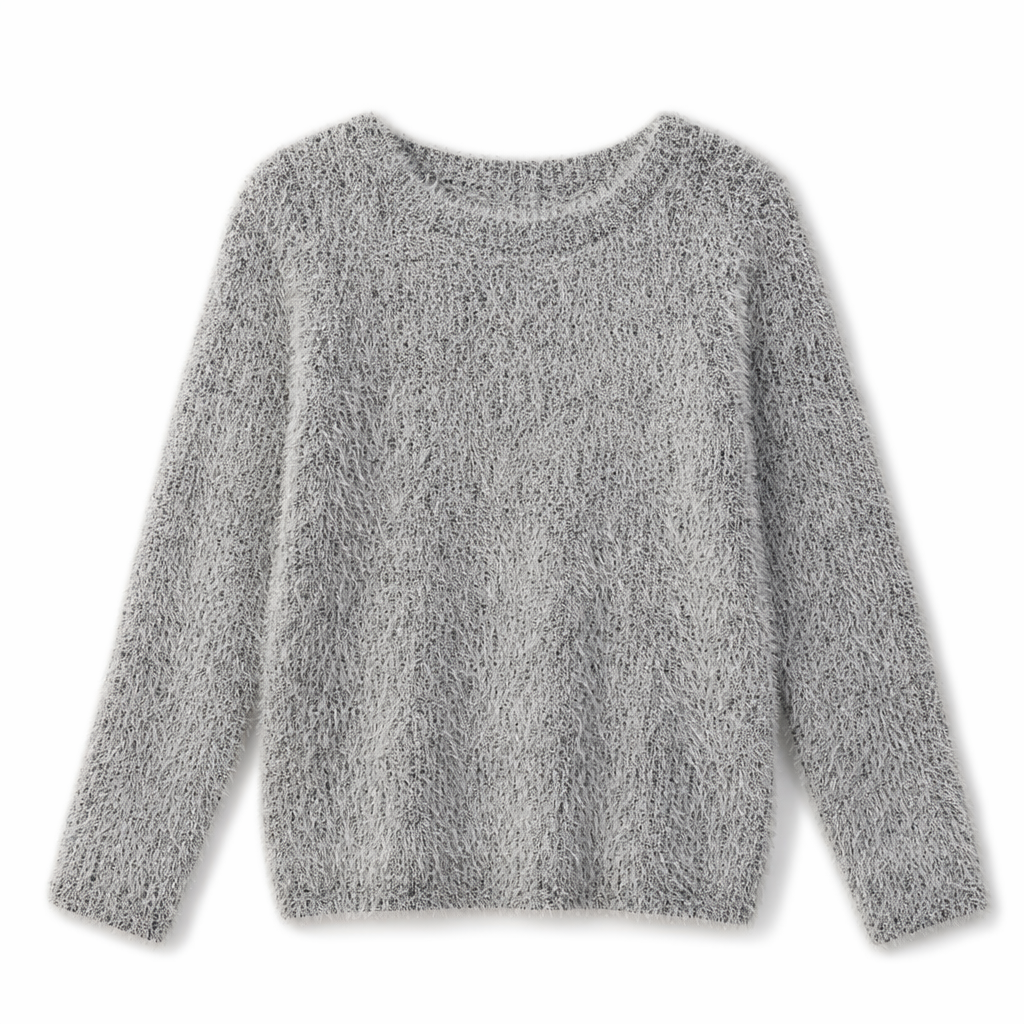 Soft Dreamy Women's Sweater Short Gray