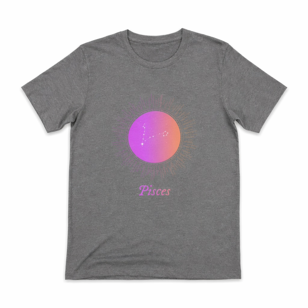 Gradient Pisces Women's Zodiac Tee Deep Heather