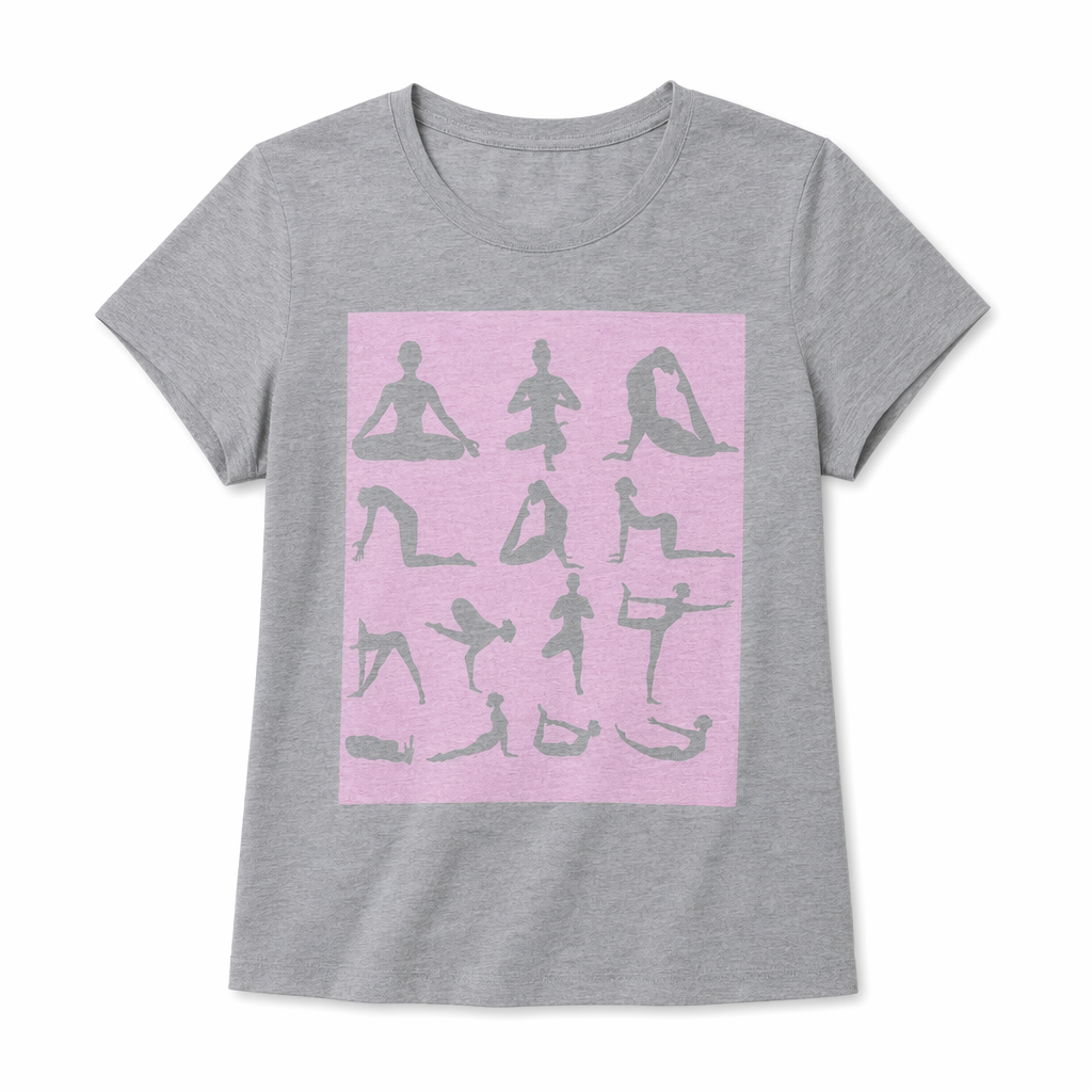 Yoga Haven Printed Tee Athletic Heather