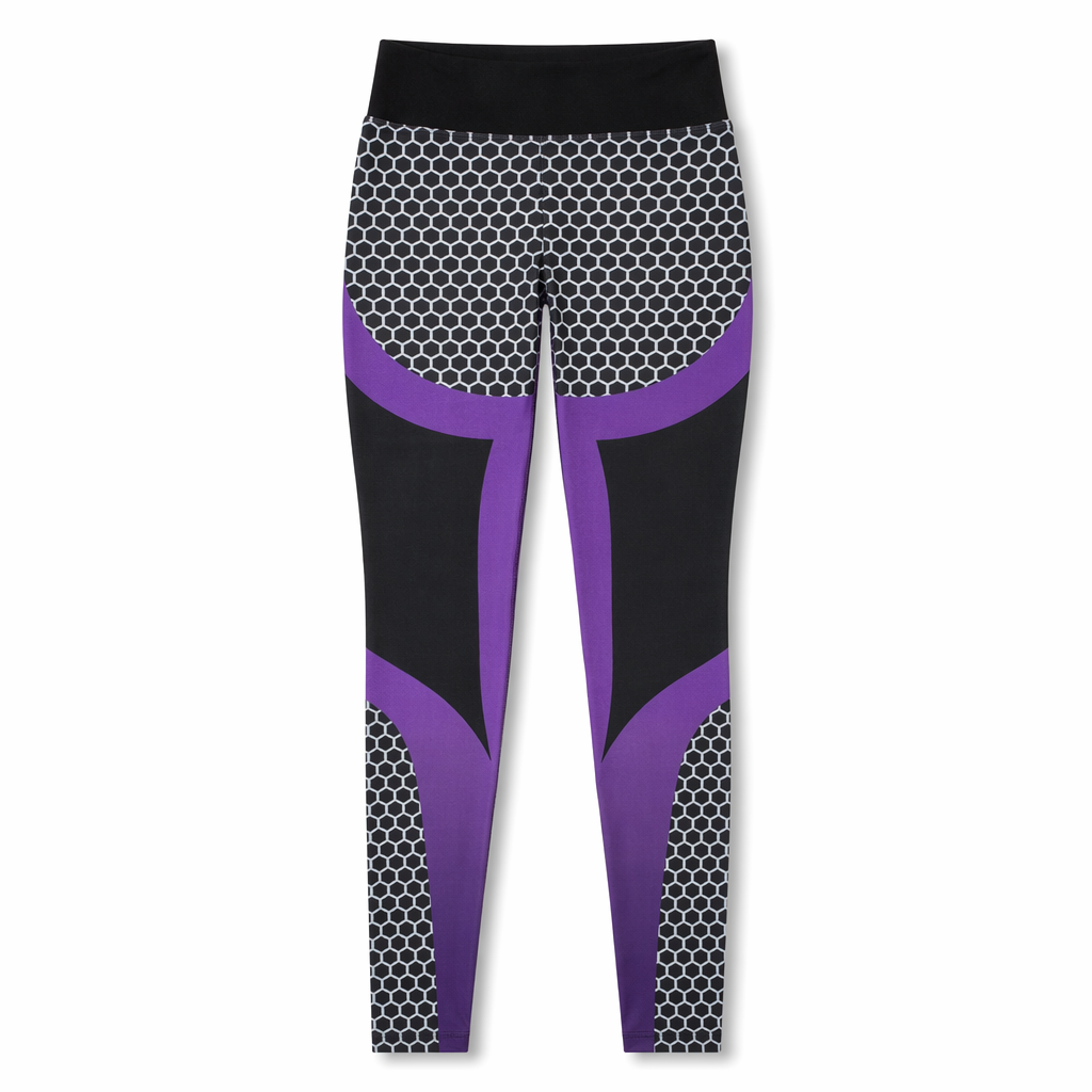 Yoga Leggings with Built-In Push Up for Fitness Training PURPLE
