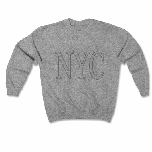 Gray Crewneck Sweatshirt for Women in New York City Default