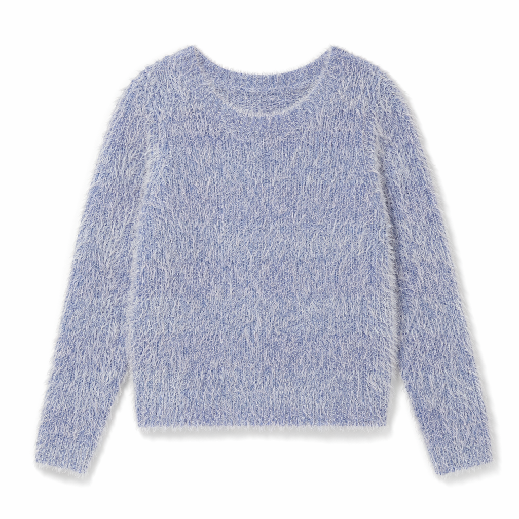 Soft Dreamy Women's Sweater Short Blue