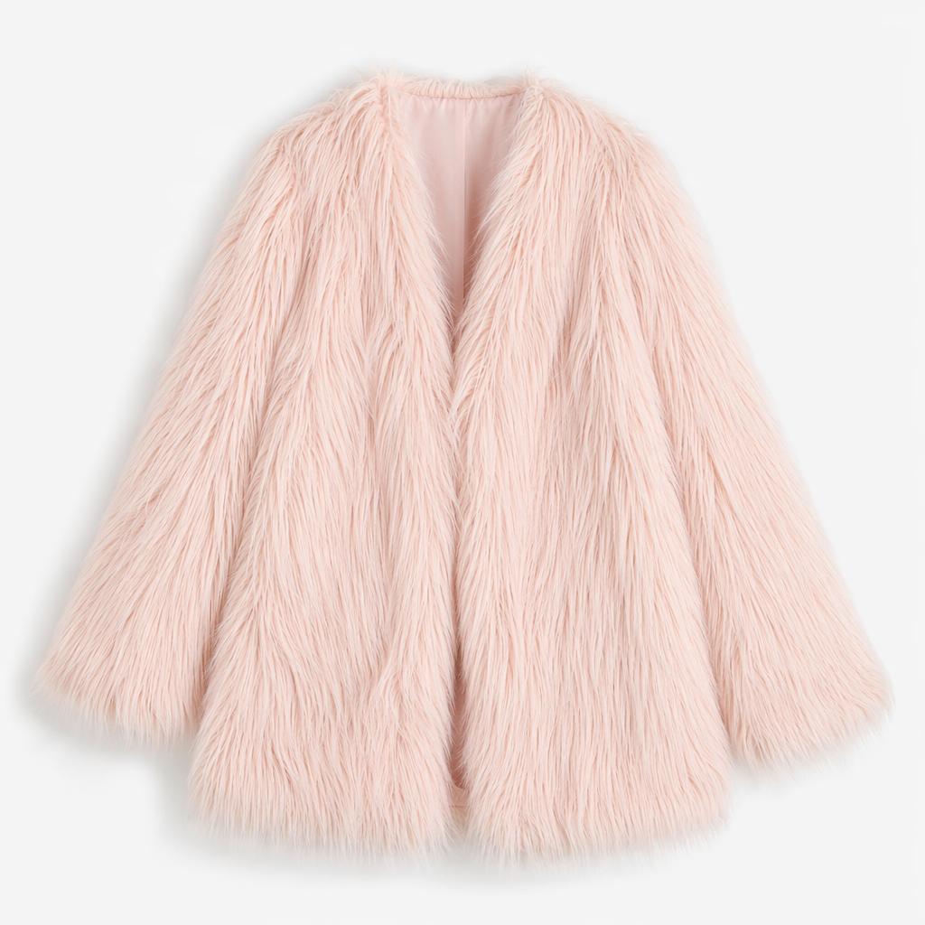 Pink Faux Fur Coat for Women Default