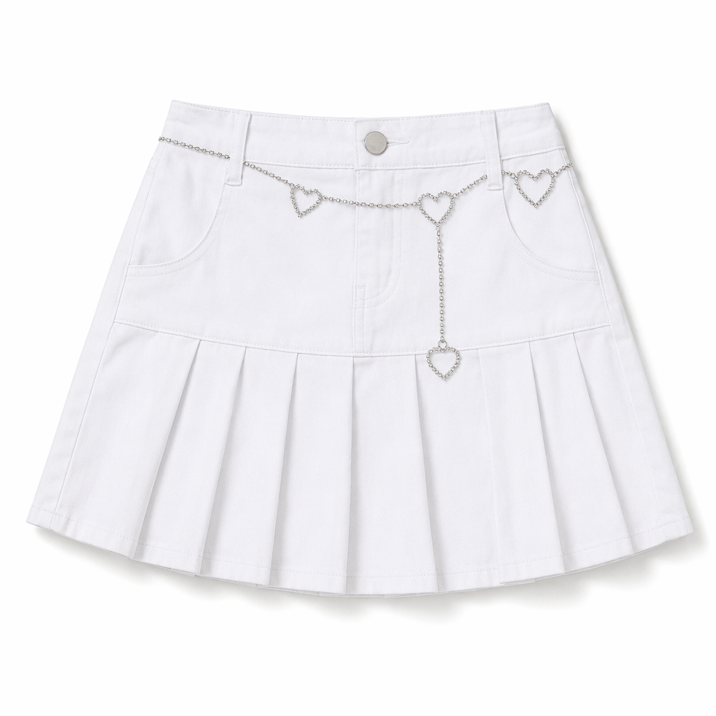 Korean Pop Theme Party Short Skirt White