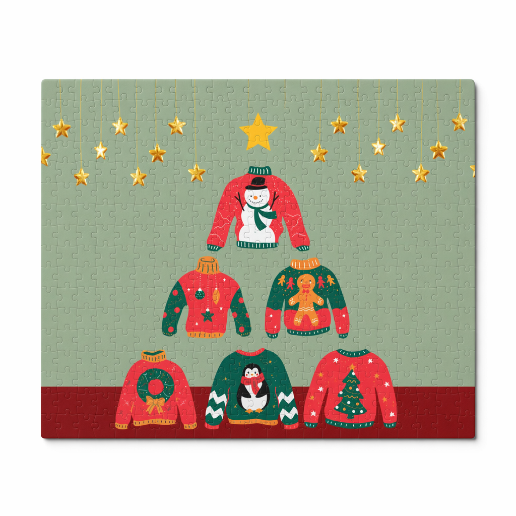 500-Piece Christmas Tree Ugly Sweater Puzzle Default